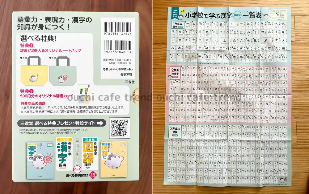 三省堂 コウペンちゃん国語辞典、漢字辞典セット